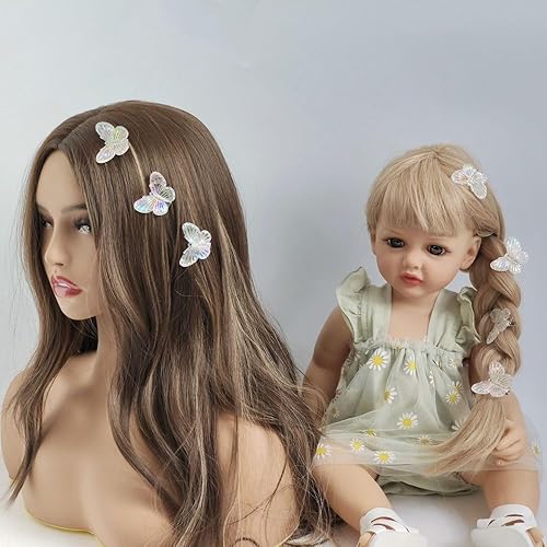 Miniatura 9 de Pinzas para el pelo de mariposa para fiestas de los años 90, lindos accesorios para el cabello para niñas pequeñas (estilo 1-5 piezas)