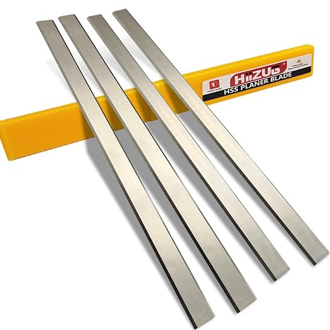 12-1/2-Inch Planer Blades for Delta 22-540 22-547 TP300 Jet 708522 JWP-12-4P Craftsman 233780 Harbor Freight Planers, HSS 12-1/2 x 3/4 x 1/16 - 4pcs