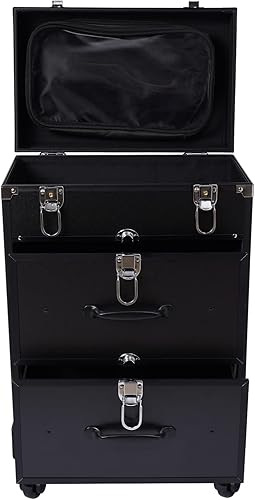 Estuche de uñas rodante, caja de tren de maquillaje profesional, organizador de almacenamiento de carro cosmético, salón de belleza para peluquería,