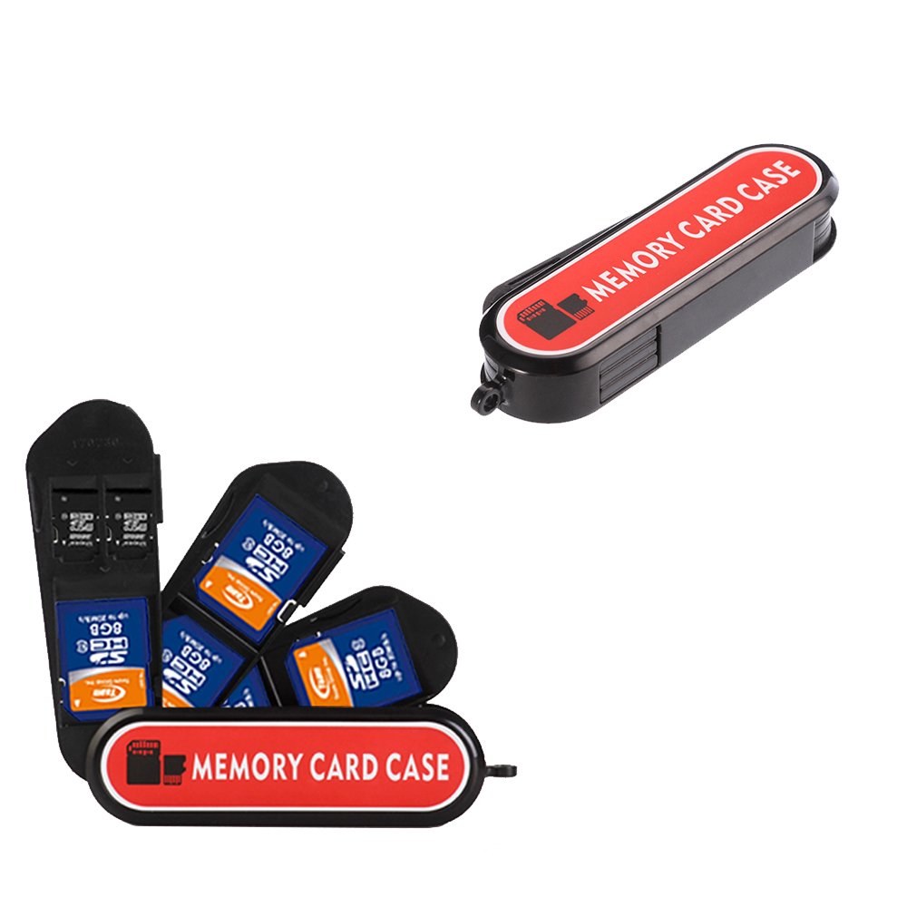 Memory Card Cases, HelloPower UHS-I SD Micro SD SDHC SDXC TF Secure Digital Memory Card Swiss Army Knife Type Design with 3 Storage Blades Memory Card Case Holder Box Cover