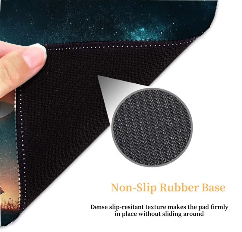 Tapis de souris lune grand format imperméable lavable pour ordinateur de bureau et setup gamer - 5