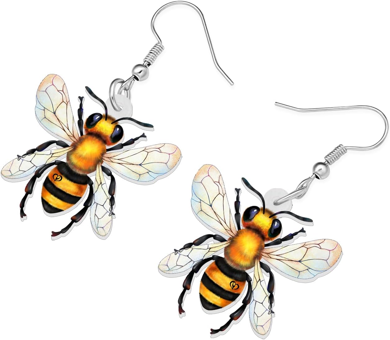 Acrylic Cute Bumble Bee Earrings Spring Summer Bug Insects Design Trendy Dangle Jewelry For Women Wasp Lovers Gifts - Image 3