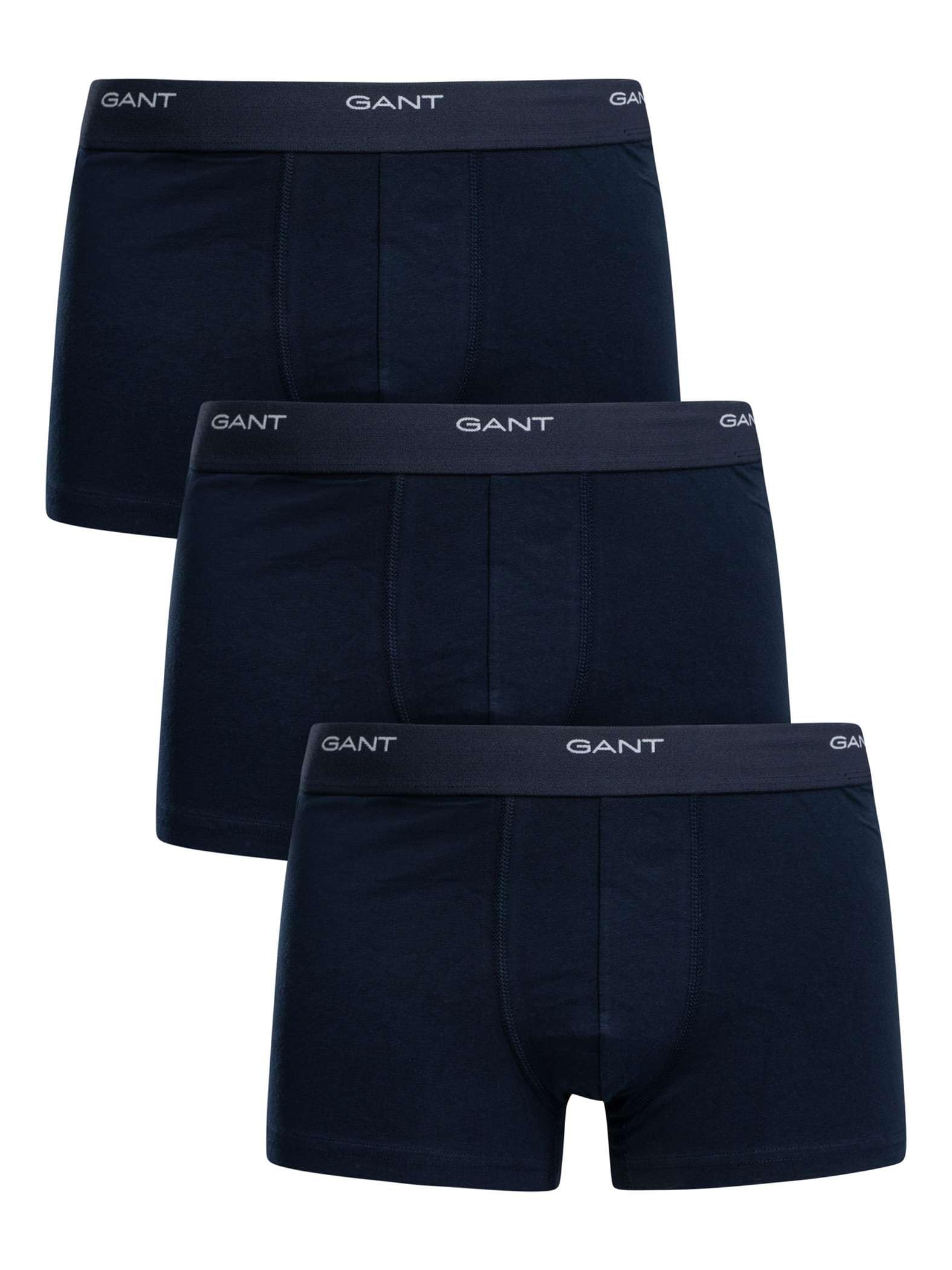 Gant Men's Navy Core Trunks, Pack Of 3, Underwear, Standard (Pack Of 3), One Size