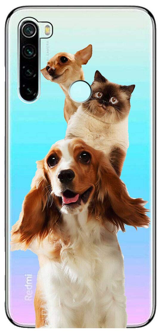 Mixroom - Cover Custodia Case In TPU Silicone Morbida Sfondo Trasparente Per Xiaomi Mi 12 5G Fantasia Amicizia Tra Cane E Gatto T656
