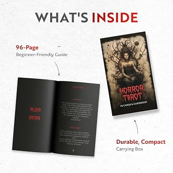CRAFTERIAN Horror Tarot Ultimate Bundle an Unsettling and Enigmatic Set for Dark, Profound Readings