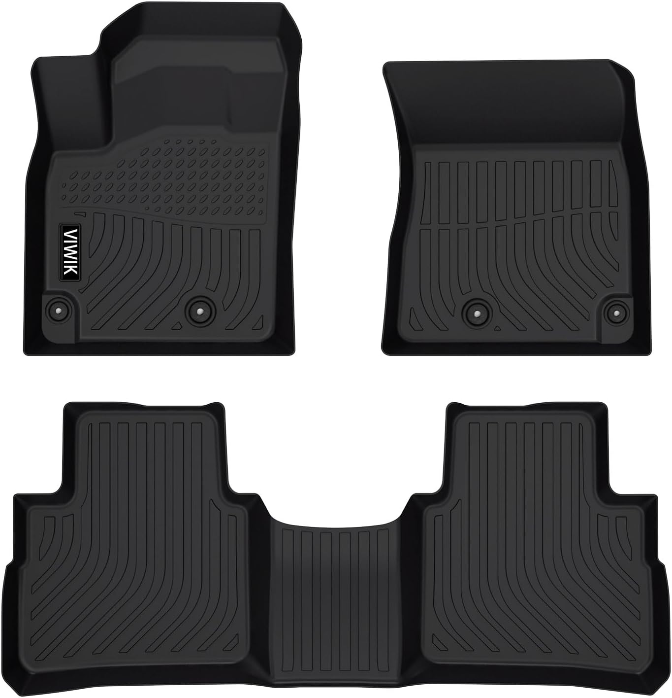 VIWIK Floor Mats for Nissan Rogue 2025 2024 2023 2022 2021, Anti Slip 3D Floor Liners, TPE Waterproof Car Mats, Custom Fit All Weather Protection for SV/SL/Platinum SUV Accessories, Front & Rear