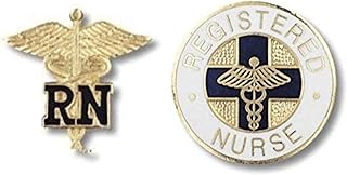 EMI Registered Nurse Rn Caduceus & Rn Round Emblem