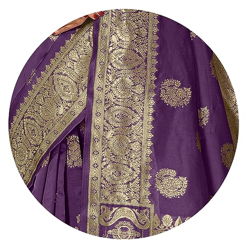 Image of MIRCHI FASHION Women Saree | Jacquard Banarasi Silk Woven Ethnic Motif Office Wear Sari