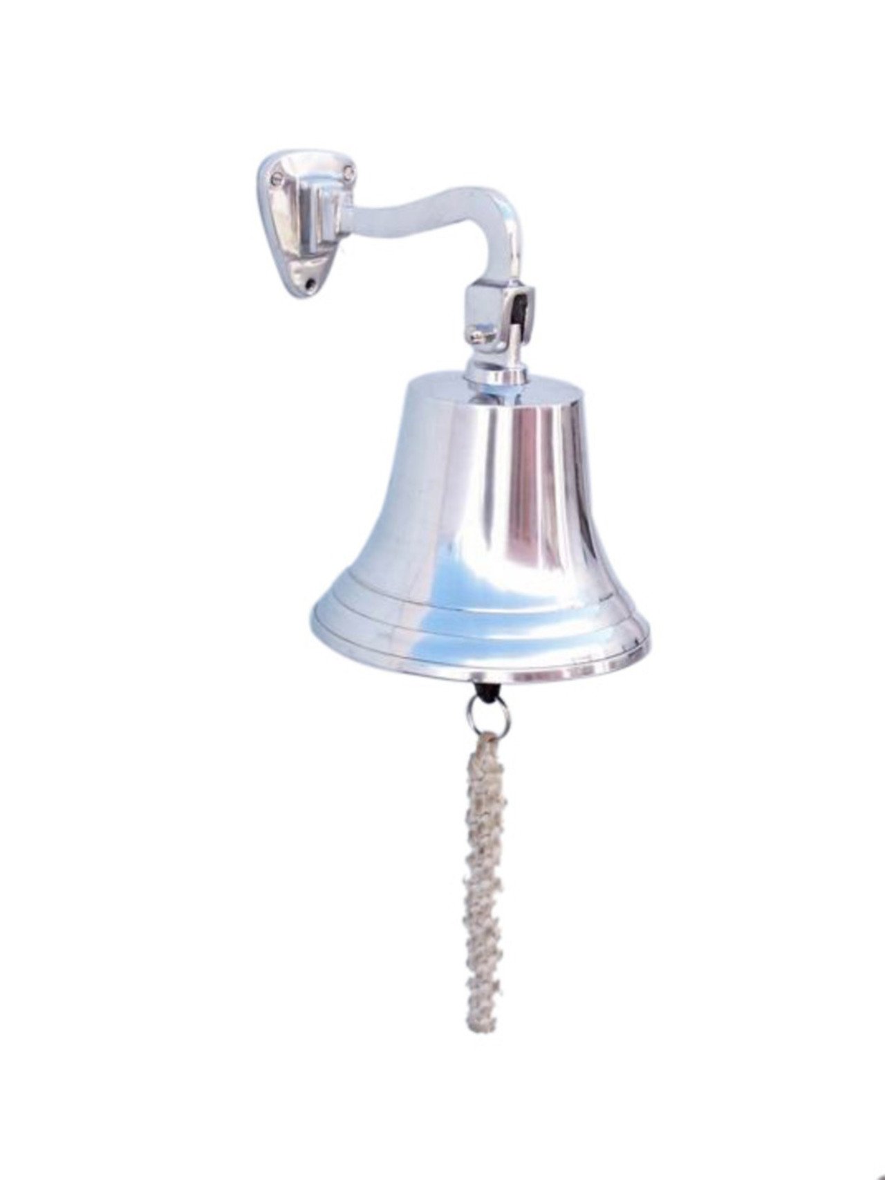 Hampton Nautical 3xglass-101 Chrome Hanging Ship&APOSS Bell 9" Nautical Home Decoration, 9 inch