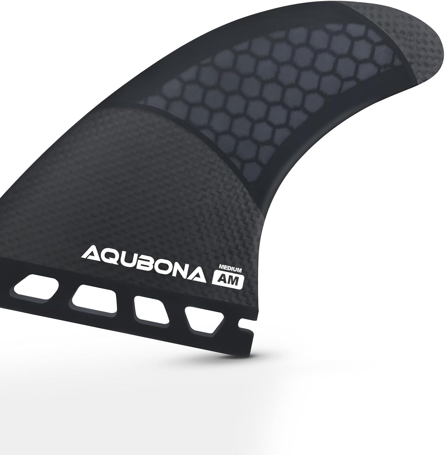 Half Carbon Honeycomb Surfboard Fins Tri Fin Set Single Double Tab Fiberglass Performance Lightweight G3/G5/G6/G7 with Fin Bag Screws Key Black