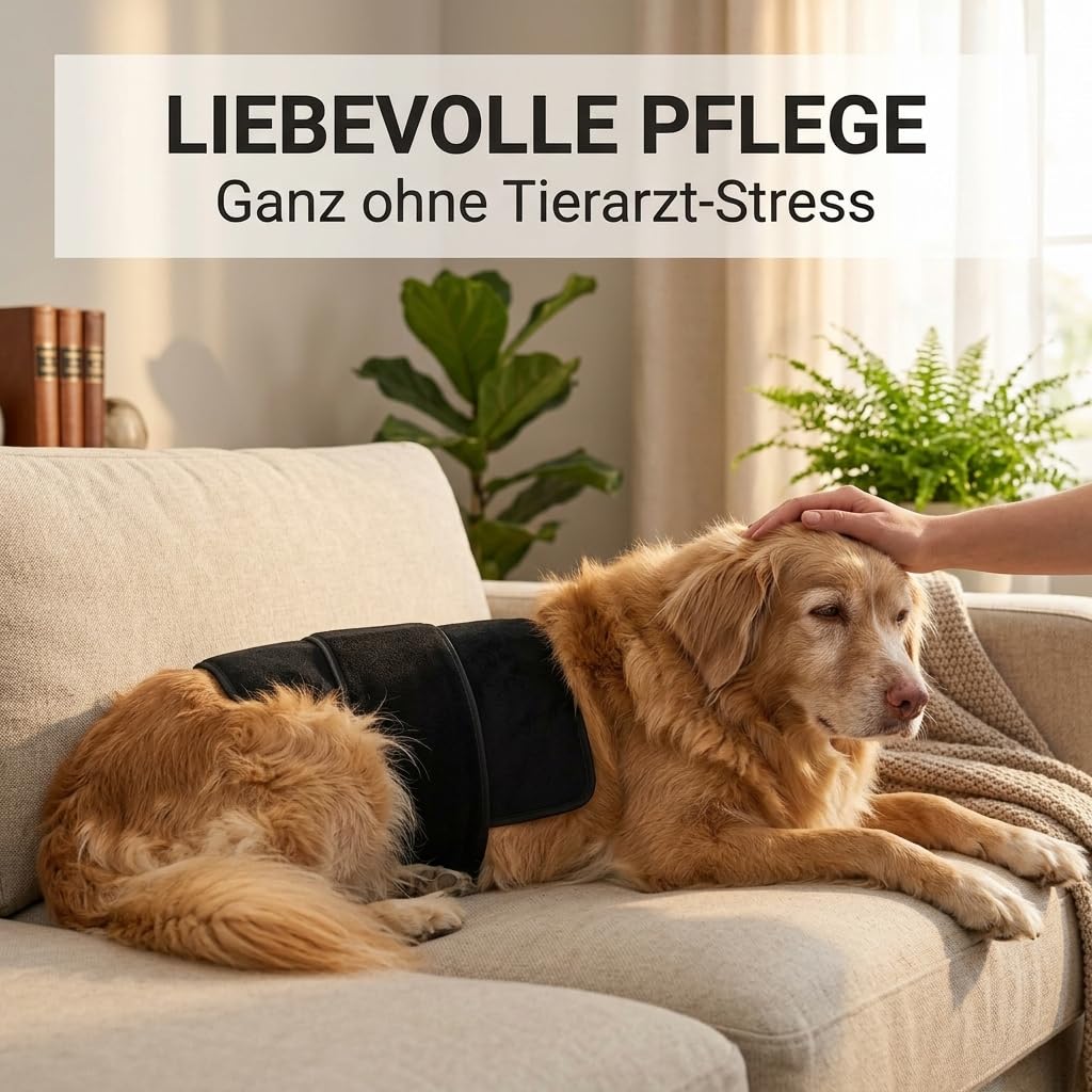 Rotlicht Therapiematte für Hunde & Katzen – Sanfte Gelenkpflege & Entspannung | Infrarot Matte 660/850nm, Sicherer Wärmegürtel für Haustiere Zuhause