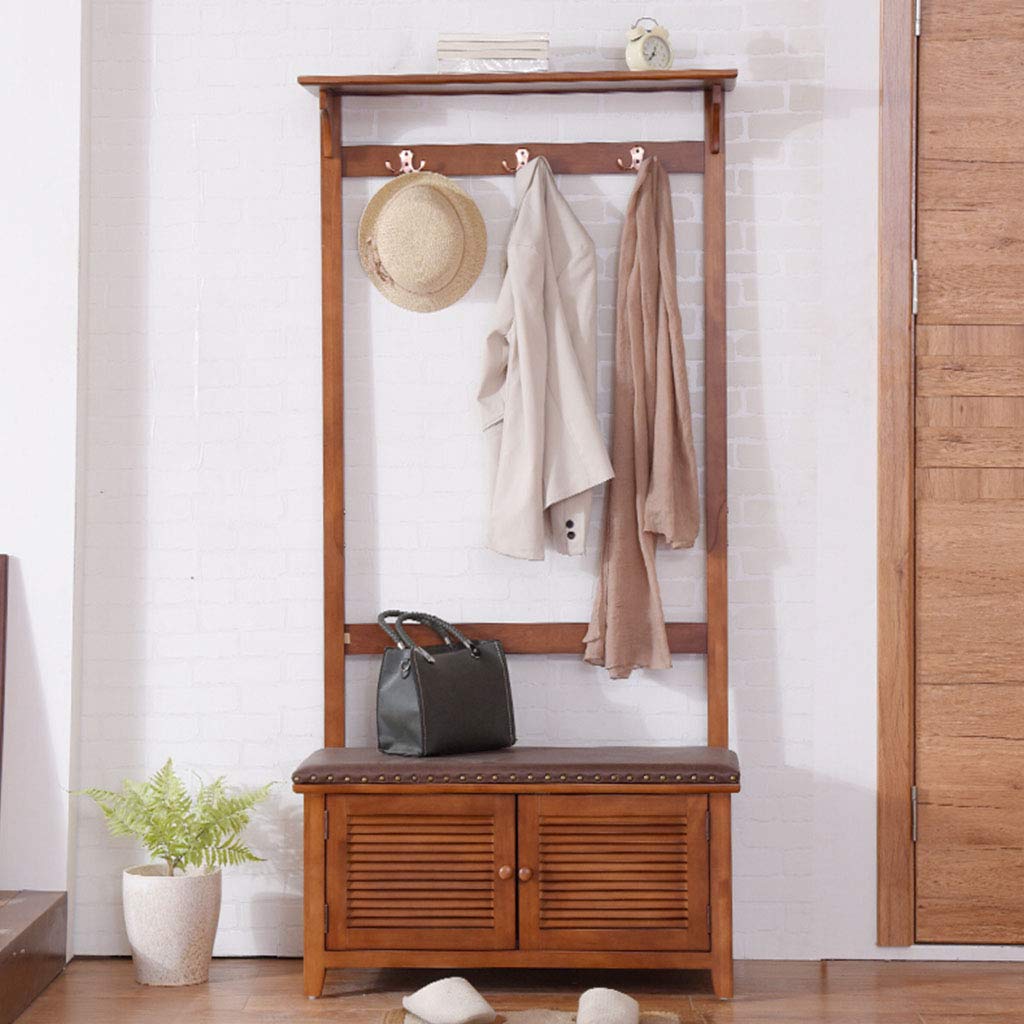 Yolispa Ganci Appendiabiti Da Parete In Legno Naturale 2 Pezzi: Fatti A Mano, Robusti E Vintage Per Ingresso E Bagno