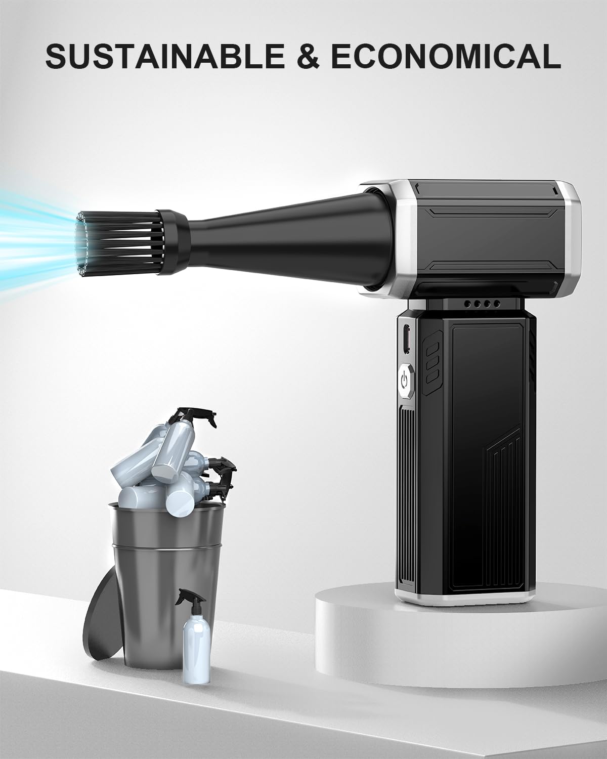 FOUKUS Electric Compressed Air Duster: 2-in-1 Blower and Vacuum