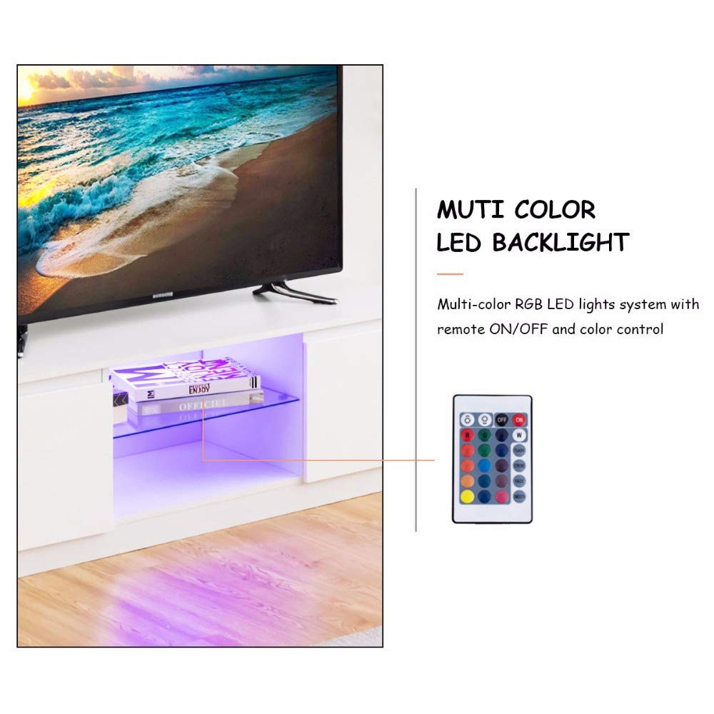 Buy PALDIN LED TV TV Unit Stand with RGB LED Lights Modern tv Matt