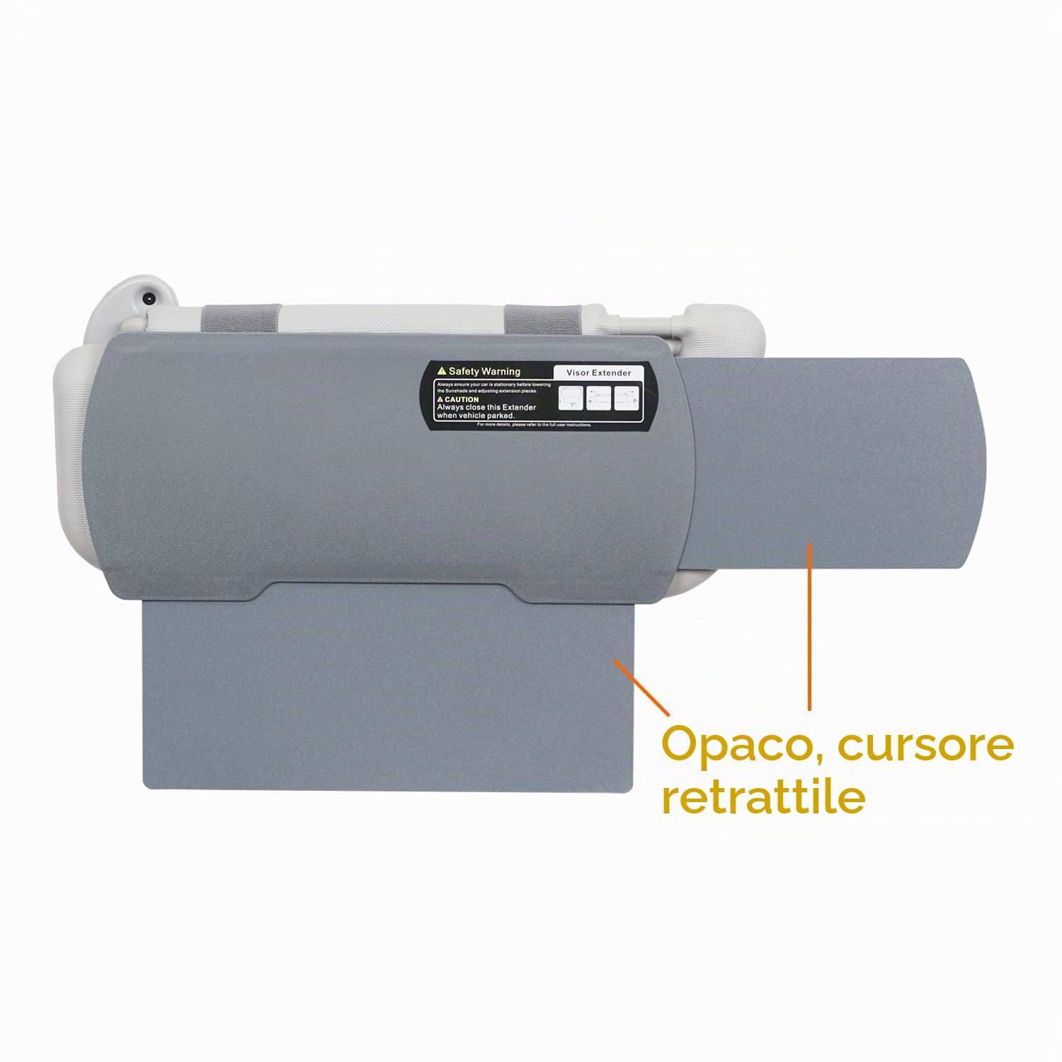 Estensore parasole antiriflesso per auto, 1 pezzo (grigio)