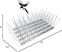 Vista 8 de Paquete de 5 picos de acero inoxidable para pájaros, palomas, ardillas, gatos, clavos de pájaros, cubierta de jardín al aire libre, 4 pies, mantiene