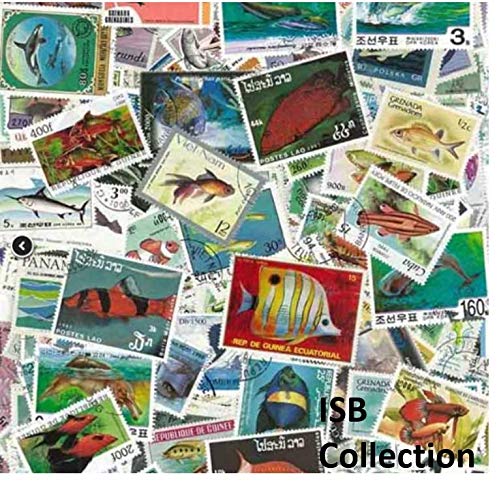 Pescados 100 Sellos de Colección diferentes