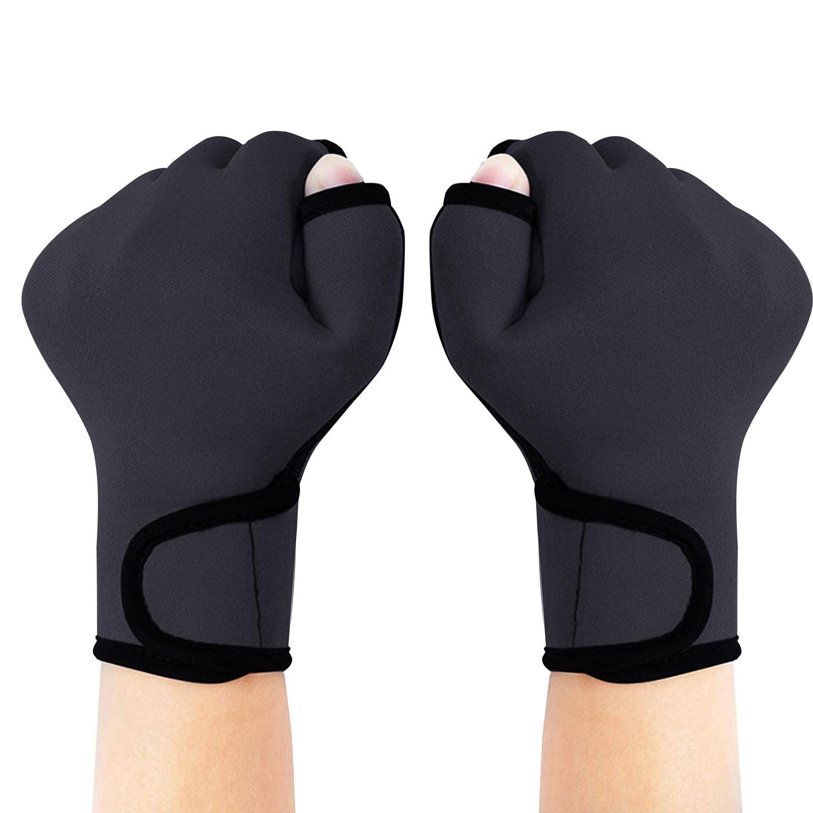 Guantes con palmeado | Guantes de neopreno de remo con natación para fitness de natación, manoplas ligeras para aeróbicos acuáticos, aeróbicos acuáticos,