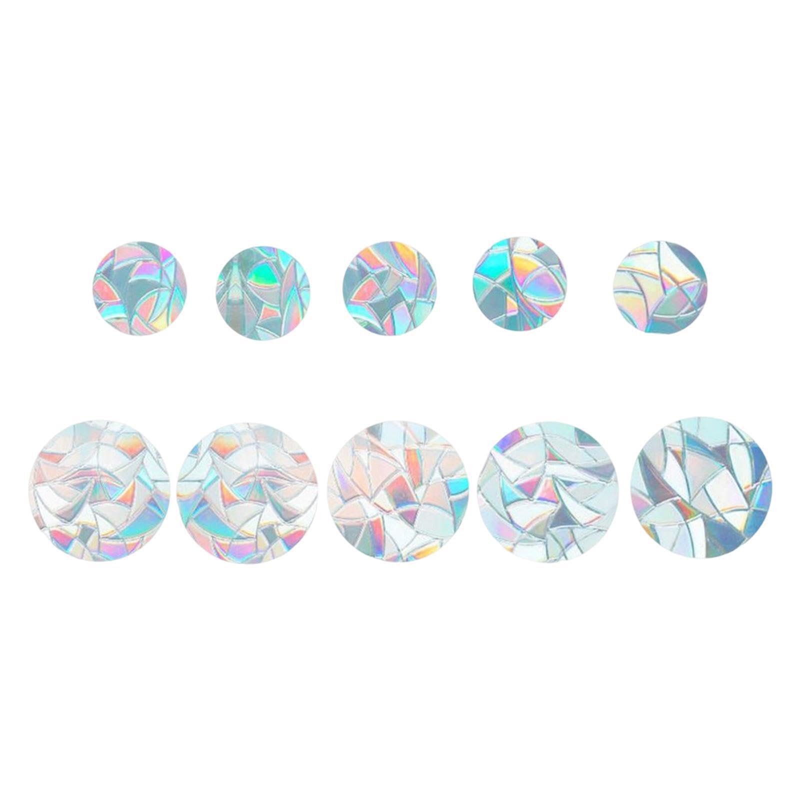 PIXZCSA 10piece Rainbow Window Clings Anti Collision Reflective Decal for Glass No ResidueElectrostatic Adsorption