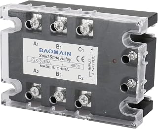 Baomain 3 Phase Solid State Relay JGX-3380A 4-32 VDC Input 480VAC 80 Amp Output DC/AC