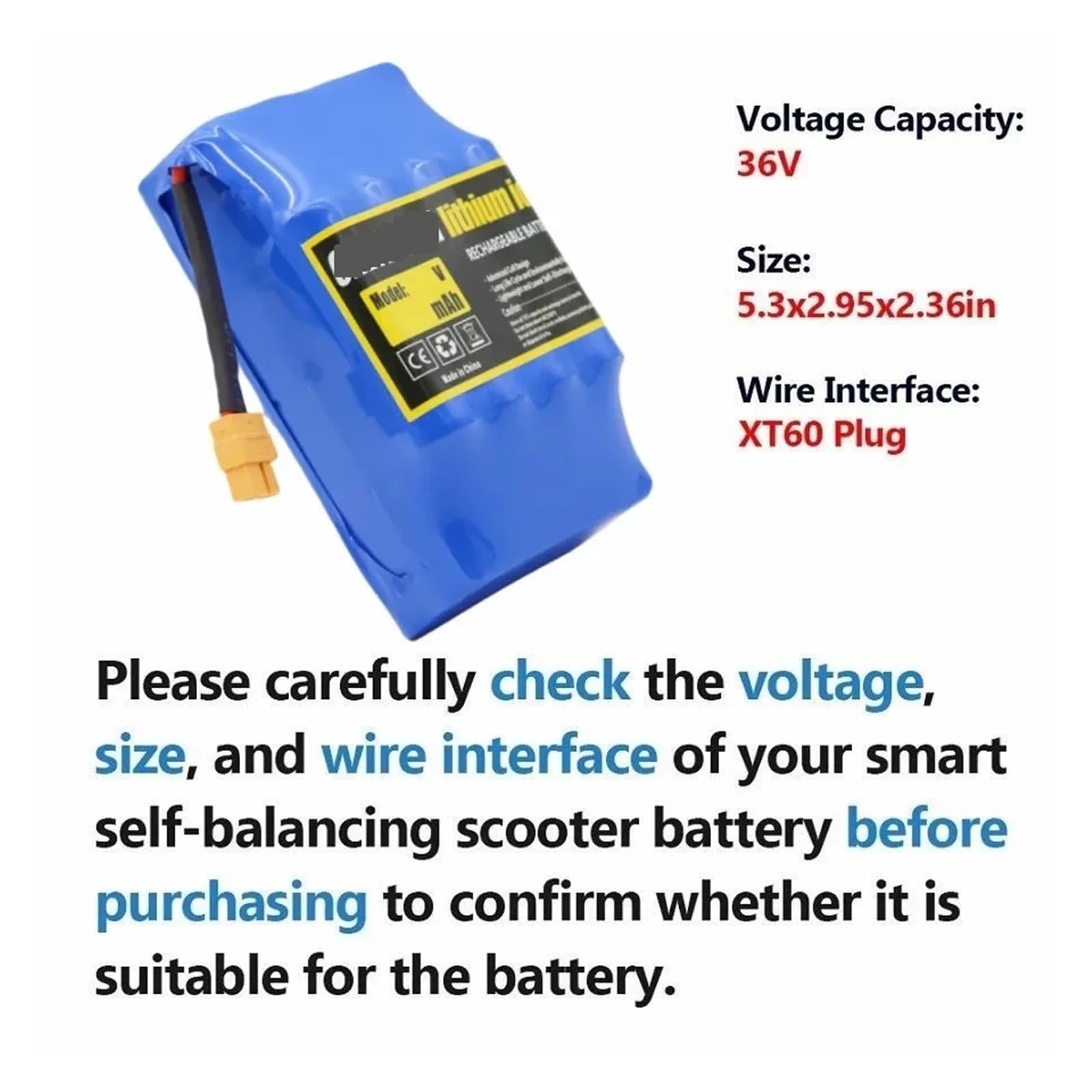 Batterie Lithium-ion Rechargeable 36V 12ah 10s2p, for Scooter électrique à auto-équilibrage, pièces de rechange for HoverBoard et monocycle