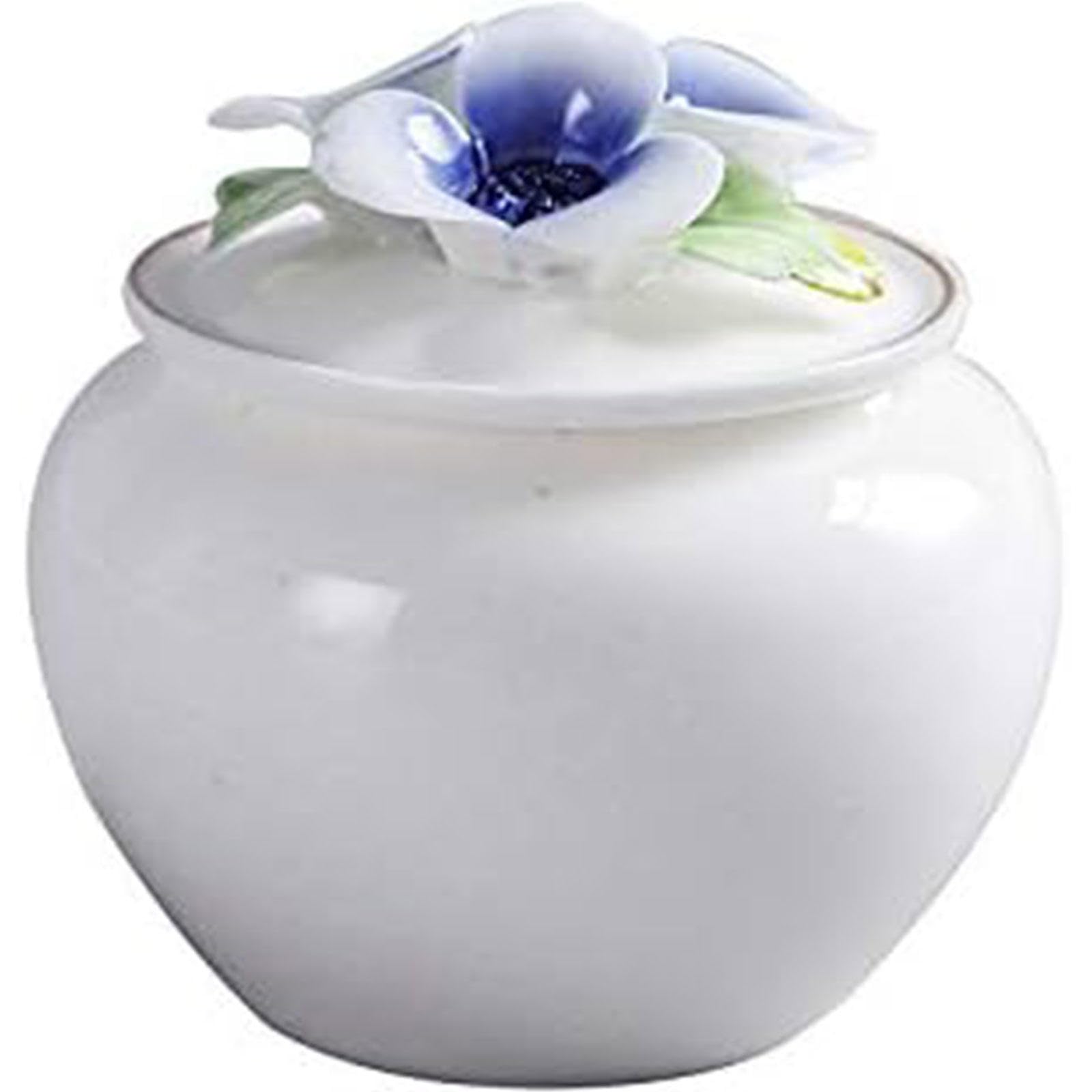 GPDNBIEU Ceramic urns, Hand Made Flower - Cremation Urn Funeral Dog Cat Pet Urns Ashes Keepsake(Orchid)