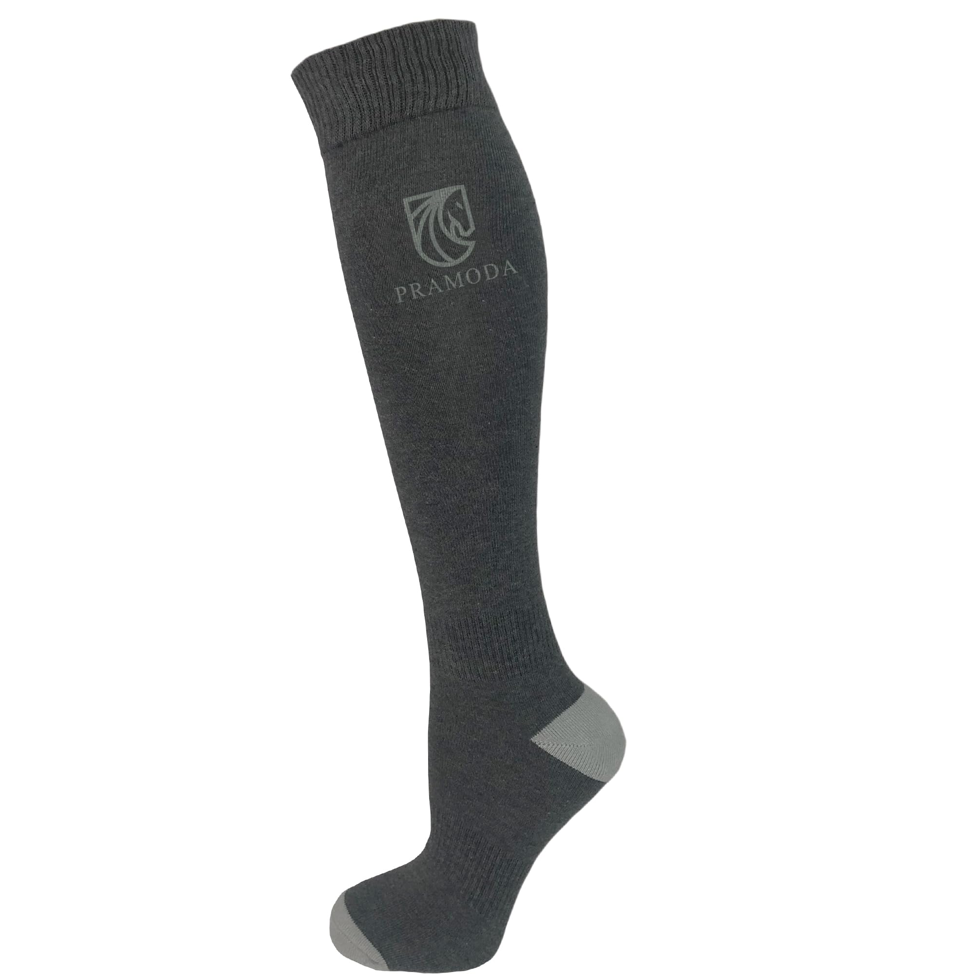 Pramoda 3 paia di calzini da equitazione da donna in cotone antracite - nero - grigio (36-40), nero, blu navy, rosa, 36-40 Tall