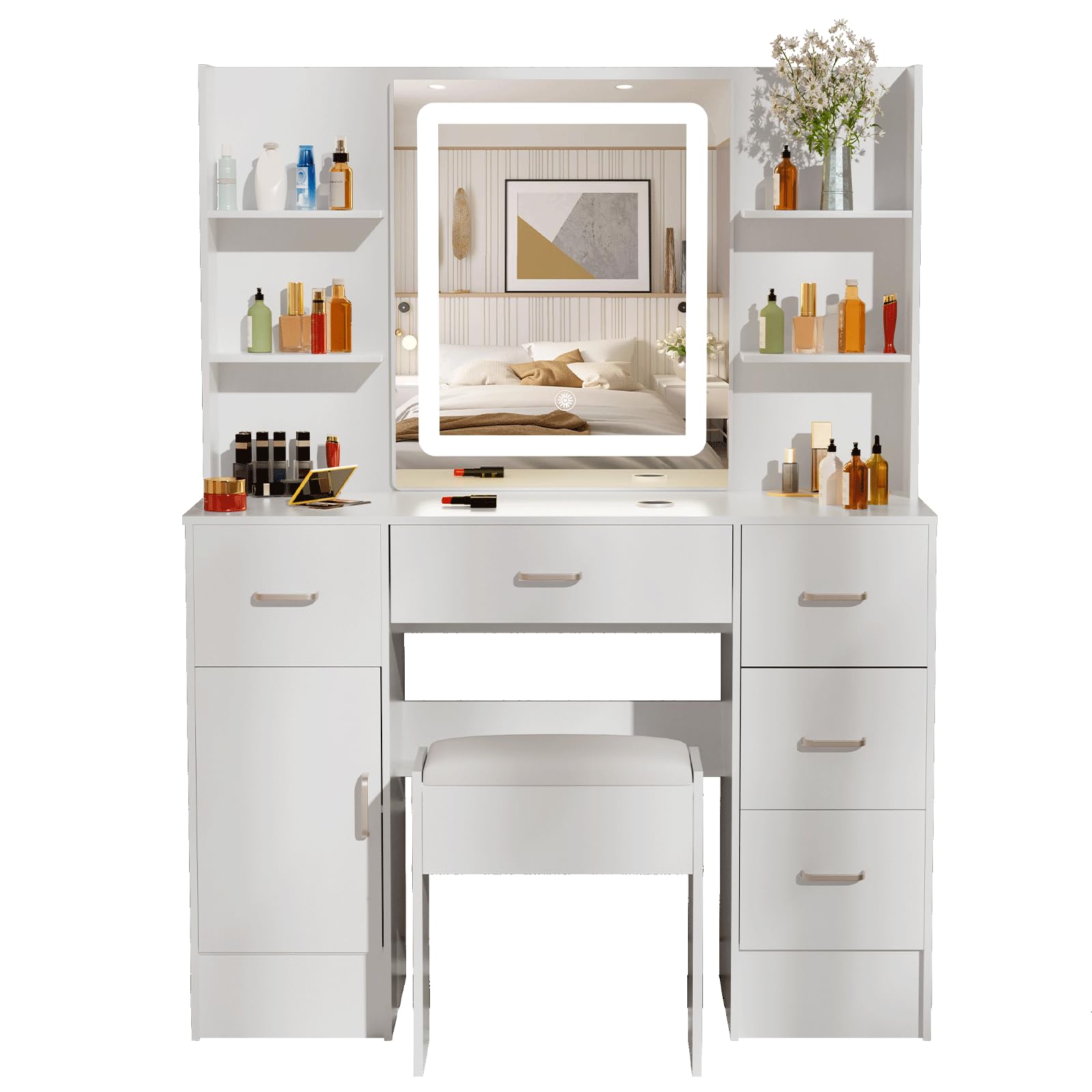 Vanity Desk with Mirror 