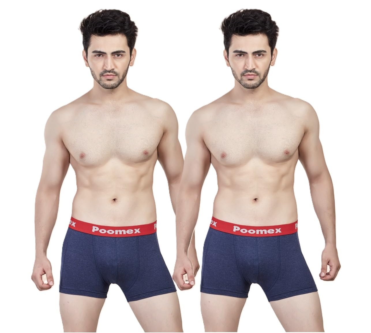 poomex Men's Cotton Trunk's - Pack of 2 (Elegant Trunk - Boxer) Multicolour-picture-28