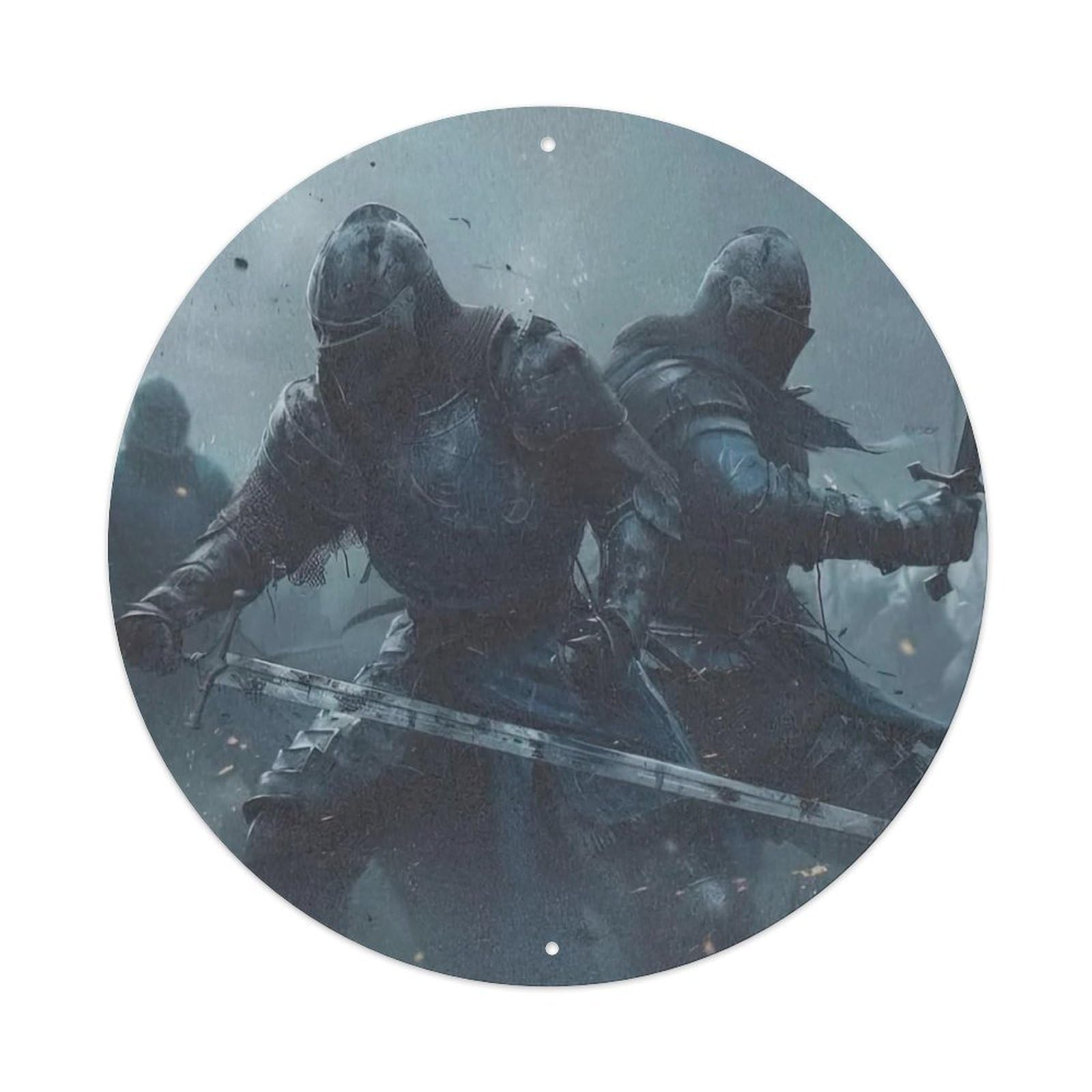 Medieval Knight Cavalry Crusader Battle Vintage Metal Tin Sign