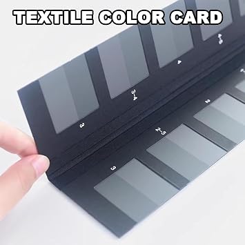 Textile Color Fastness Test Card, Textile Color Card, 5-Level Color Fastness, Grey Scale for Assessing Change In Color for Dry Wet Rubbing Fastness or Surface Stability Tester