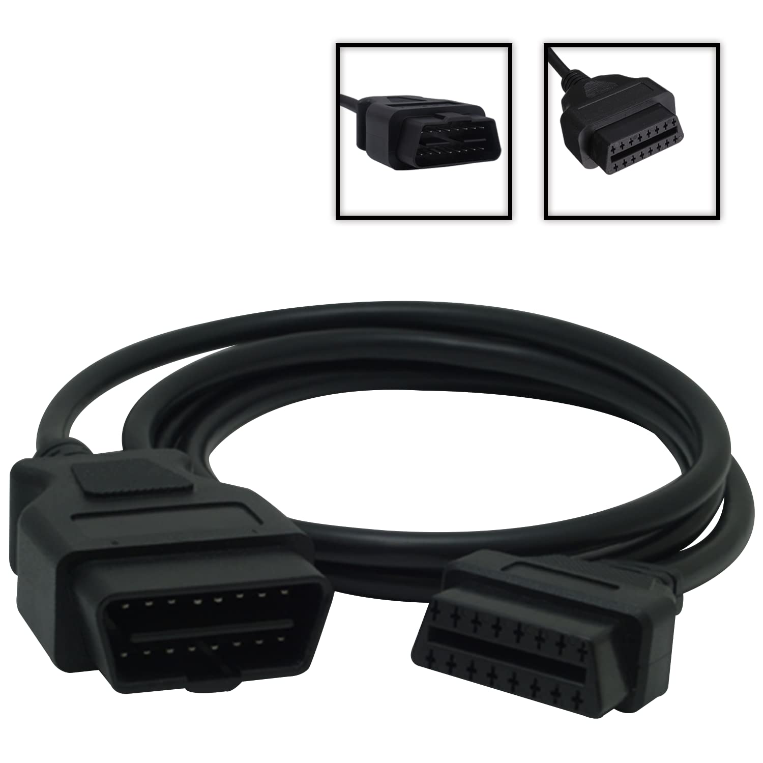 9.84FT 3M OBDII OBD2 16 Pin Male to Female Extension Cable Extender - OBDII Scan Tool Extension Cable (3M/9.84Ft)