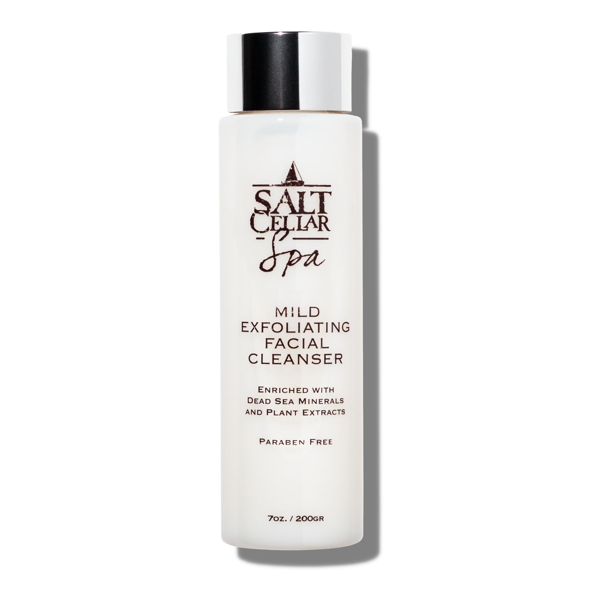 Salt Cellar Spa Mild Exfoliating Facial Cleanser, Enriched With Dead Sea Minerals Vitamin C & Camomile, 7 oz