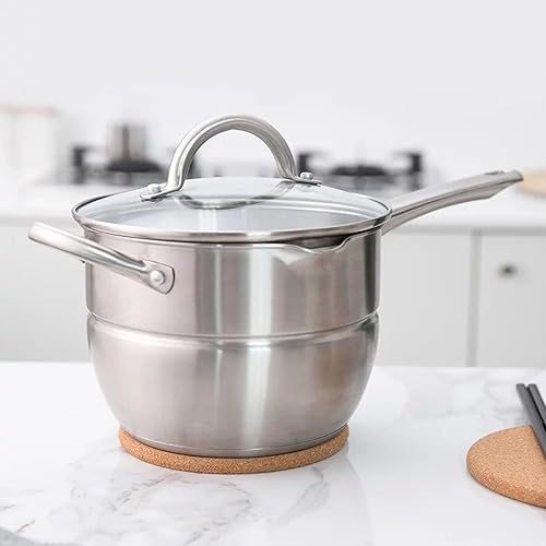 Miniatura 4 de Salvamanteles de corcho para platos calientes, paquete de 6 soportes para ollas calientes para encimeras de cocina, posavasos de corcho multiusos