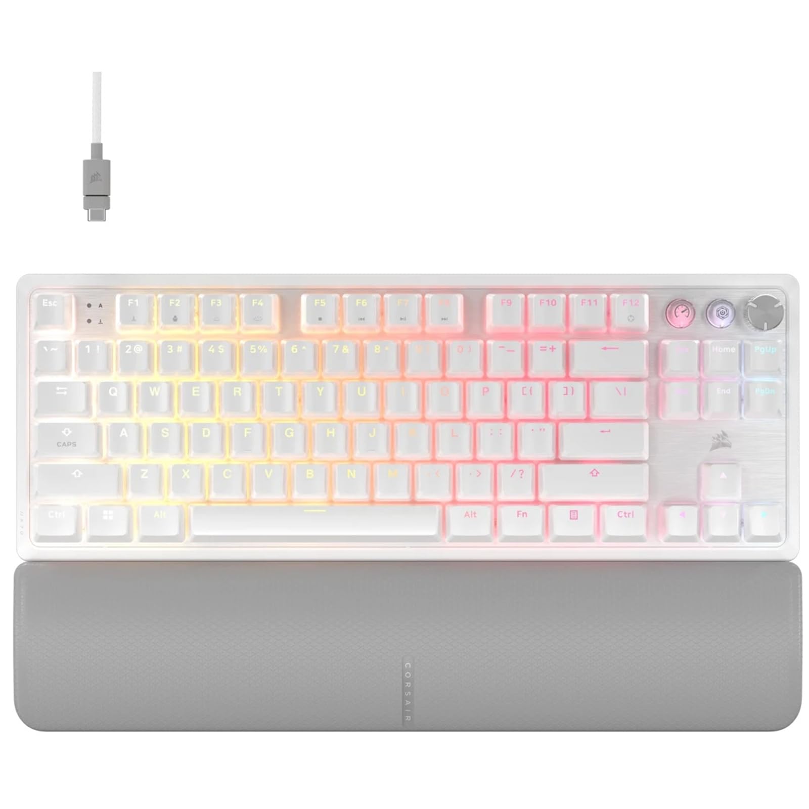 【美品】CORSAIR K70 PRO TKL RGB CORSAIR Teclado mecânico para jogos K70 PRO TKL RGB Tenkeyless com