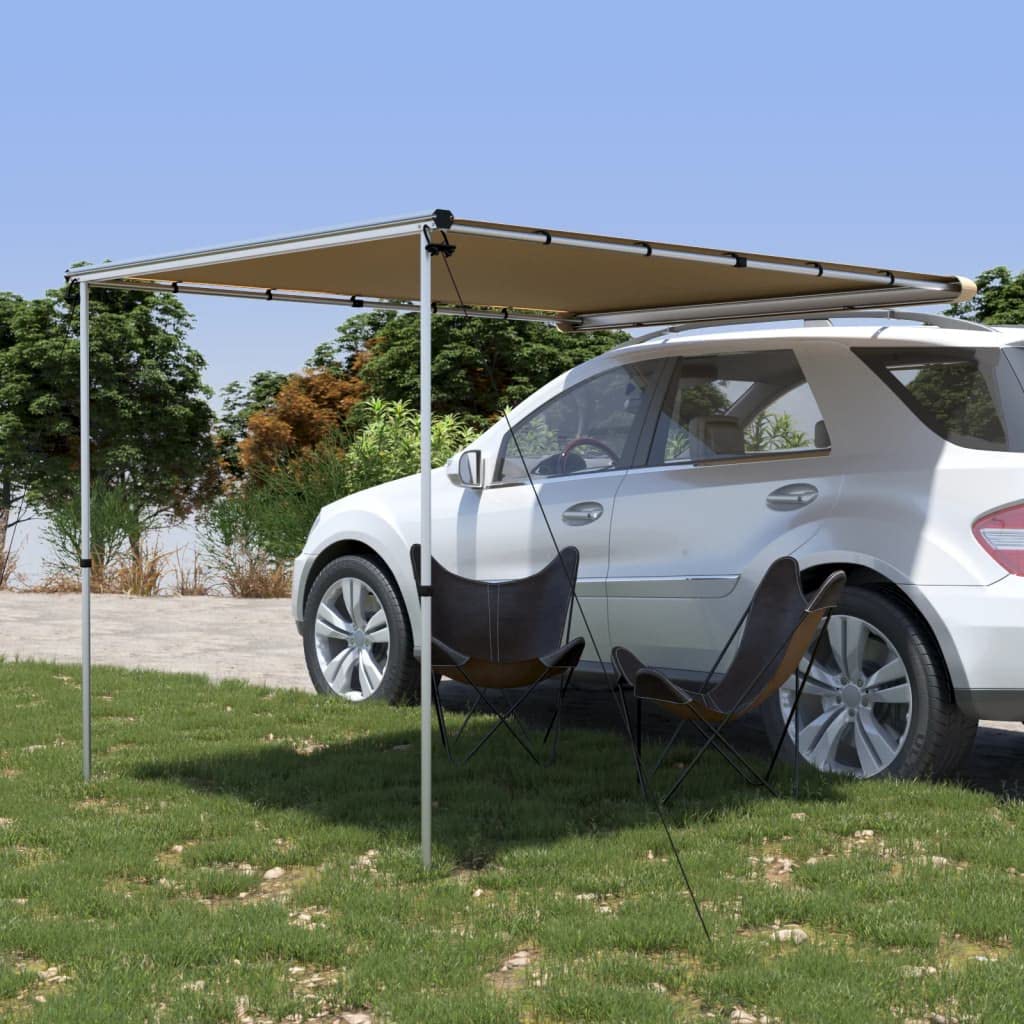 INLIFE Wohnwagen-Markise 2,4x2,5x2,15 m Beige,10.5kg,148139
