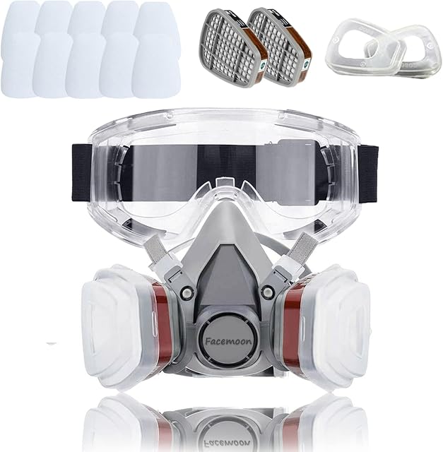 Respirator Mask,Safety Dust Face Cover,Dust Face Cover Paint Face Cover,Gas Mask With Filter,For Paint,Dust And Formaldehyde,Sanding,Polishing,Spraying And Other Work