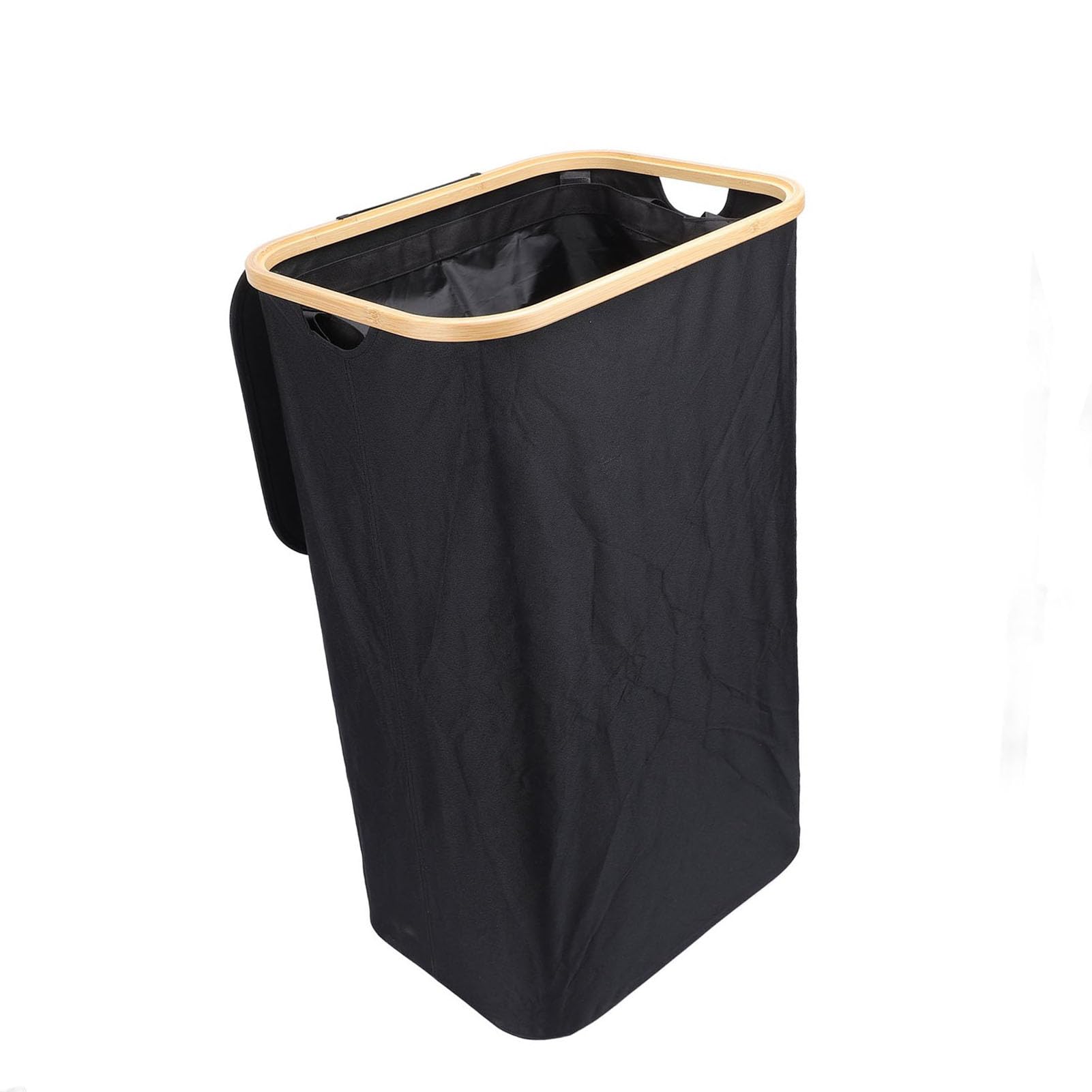 Poubelle de Recyclage, Panier de Recyclage en Bambou Pliable et étroit en Tissu Oxford, Panier de Sac Intérieur Amovible et Lavable, Idéal pour la Cuisine, le Bureau, la Maison, l'Intérieur