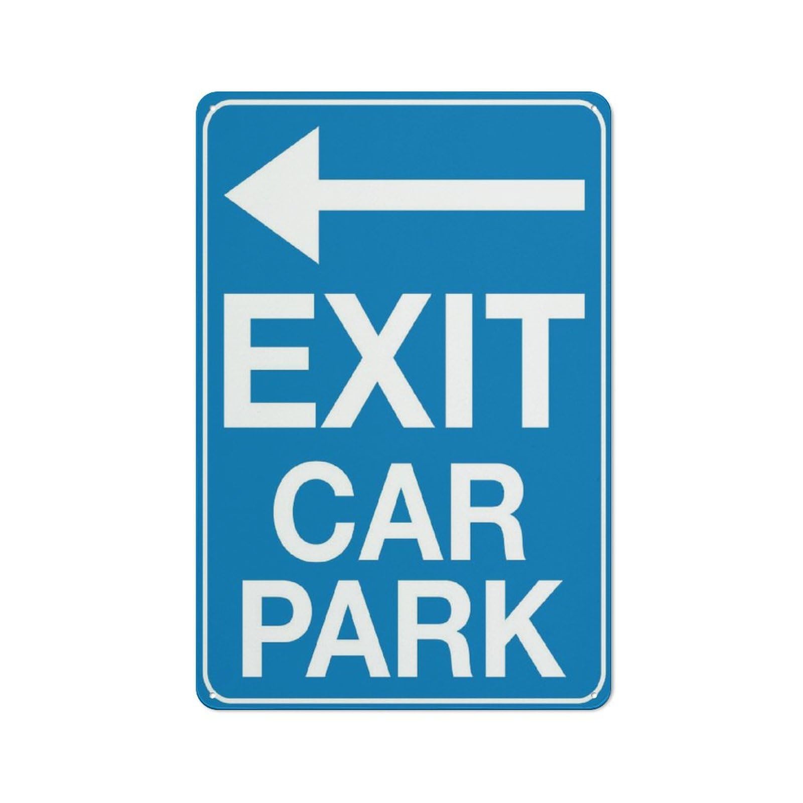 Xewazd A2119 Metal Sign Exit Car Park Left 8"X12" Metal Tin Sign - Wall Decor For Home Kitchen, Farm, Garden & Garage
