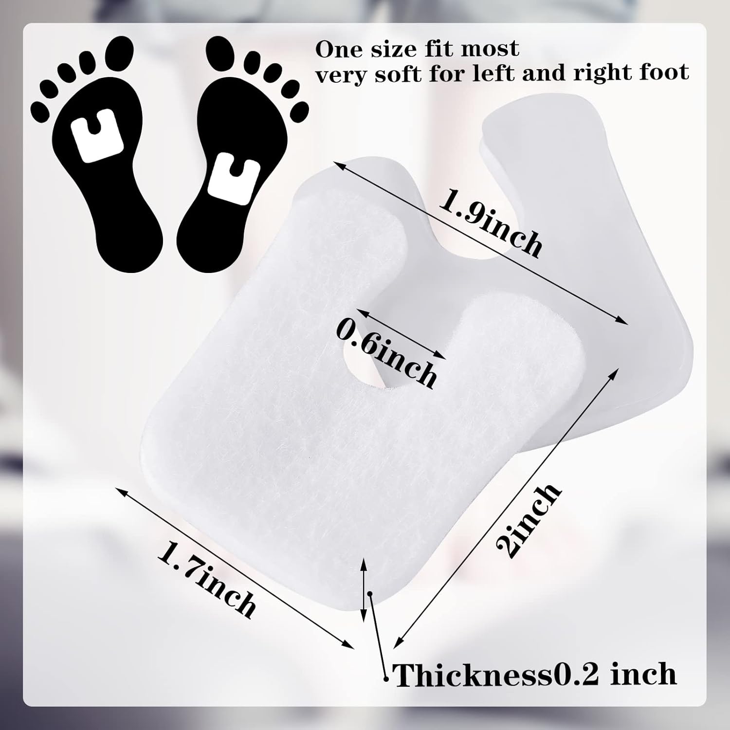 Buy 48 Pieces UShaped Felt Callus Pads Metatarsal Foot Pads for Pain Relief Keep Calluses from