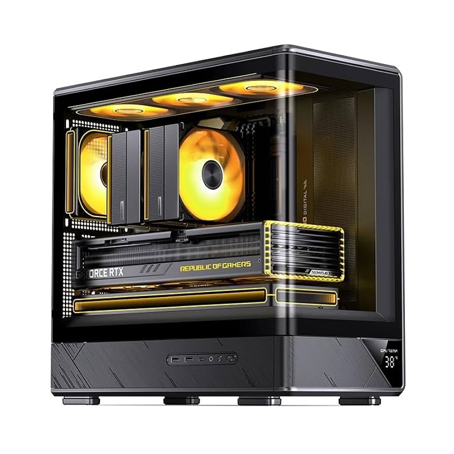 Amazon.co.jp: PCケース JONSBO D200 曲面曲げガラス サーフェス