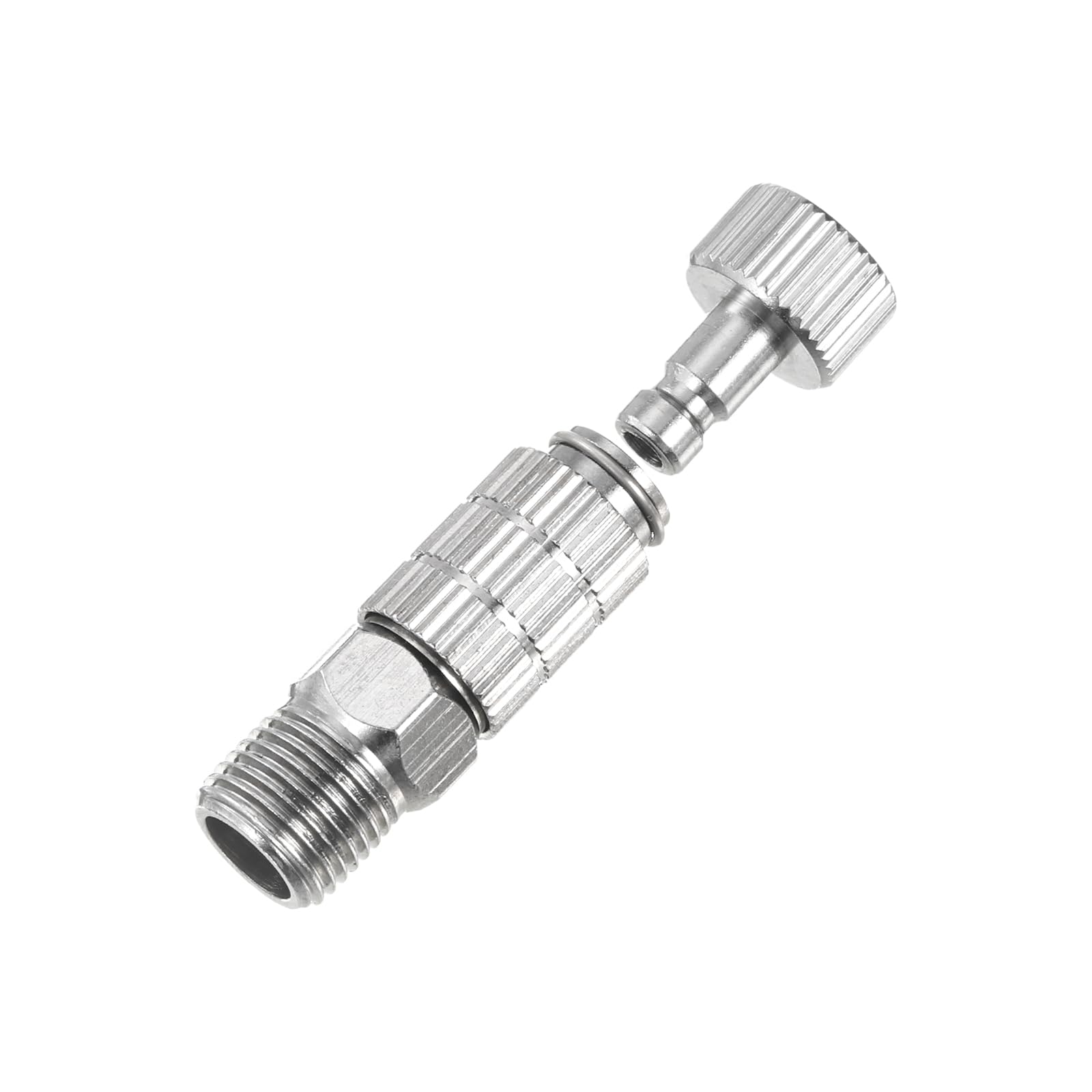 Patikil Air Brush Connector Adapters, 2pcs Quick Connect/Release for Airbrush Hose Silver - Image 4