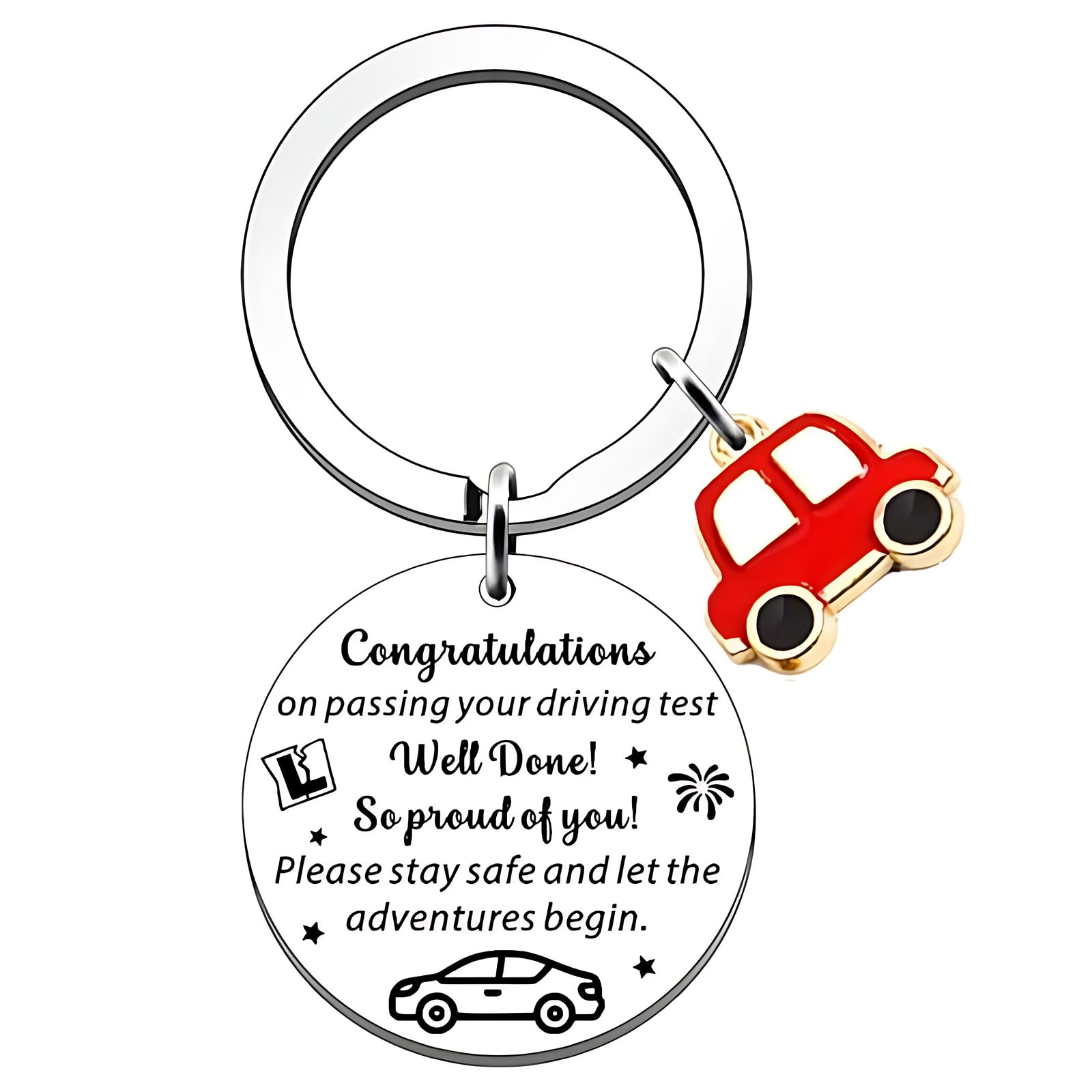 FJDRSIG Passed Driving Test Gifts, Drive Safe Keyring, New Driver Gifts for Congratulations on Passing Your Driving Test, Thank You Gifts for Driving Instructor, for Friend, Couple, Family