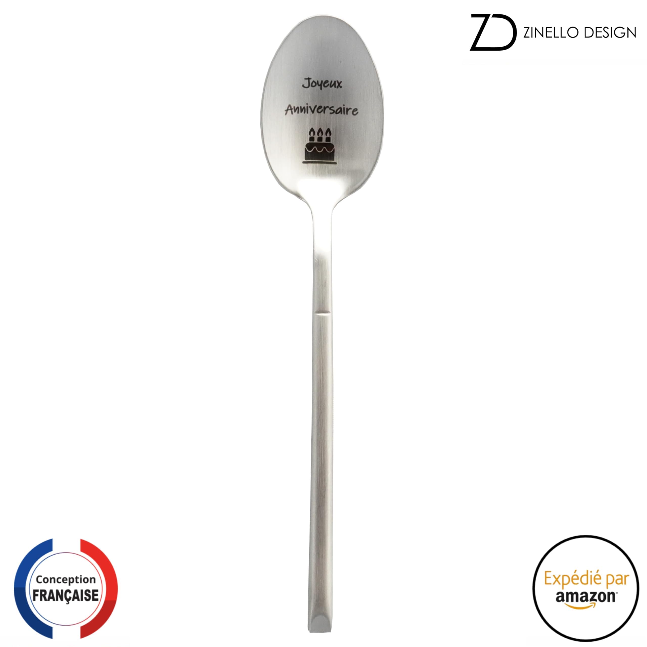 Cucchiaio con messaggio d'amore, idea regalo originale e personalizzato per una festa, Natale o compleanno, cucchiaino da caffè/dessert con scatola regalo