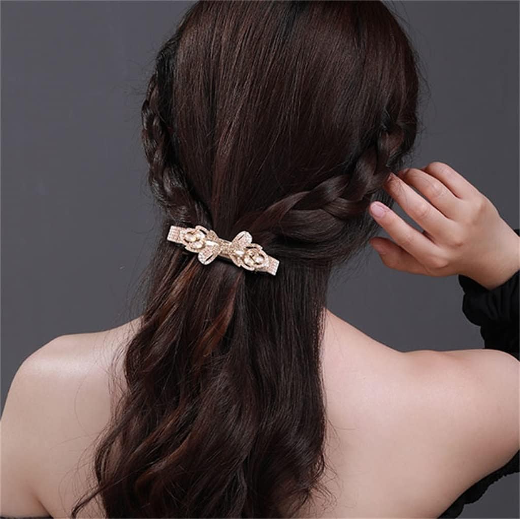 ヘアクリップ 後頭部 リボン ヘッドドレス クリップ ママ ヘアカード ヘアアクセサリー クリップ スプリングクリップ (Color