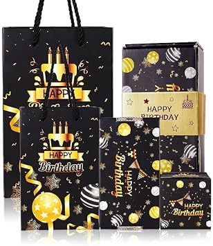 Birthday Surprise Money Explosion Box,Black Gold Pop Up Cash Gift Box 10Pcs Explosion Gift Boxes with Confetti,Folding Bouncing Cash Boxes Money GiftBox for Cash Gifts 18th A