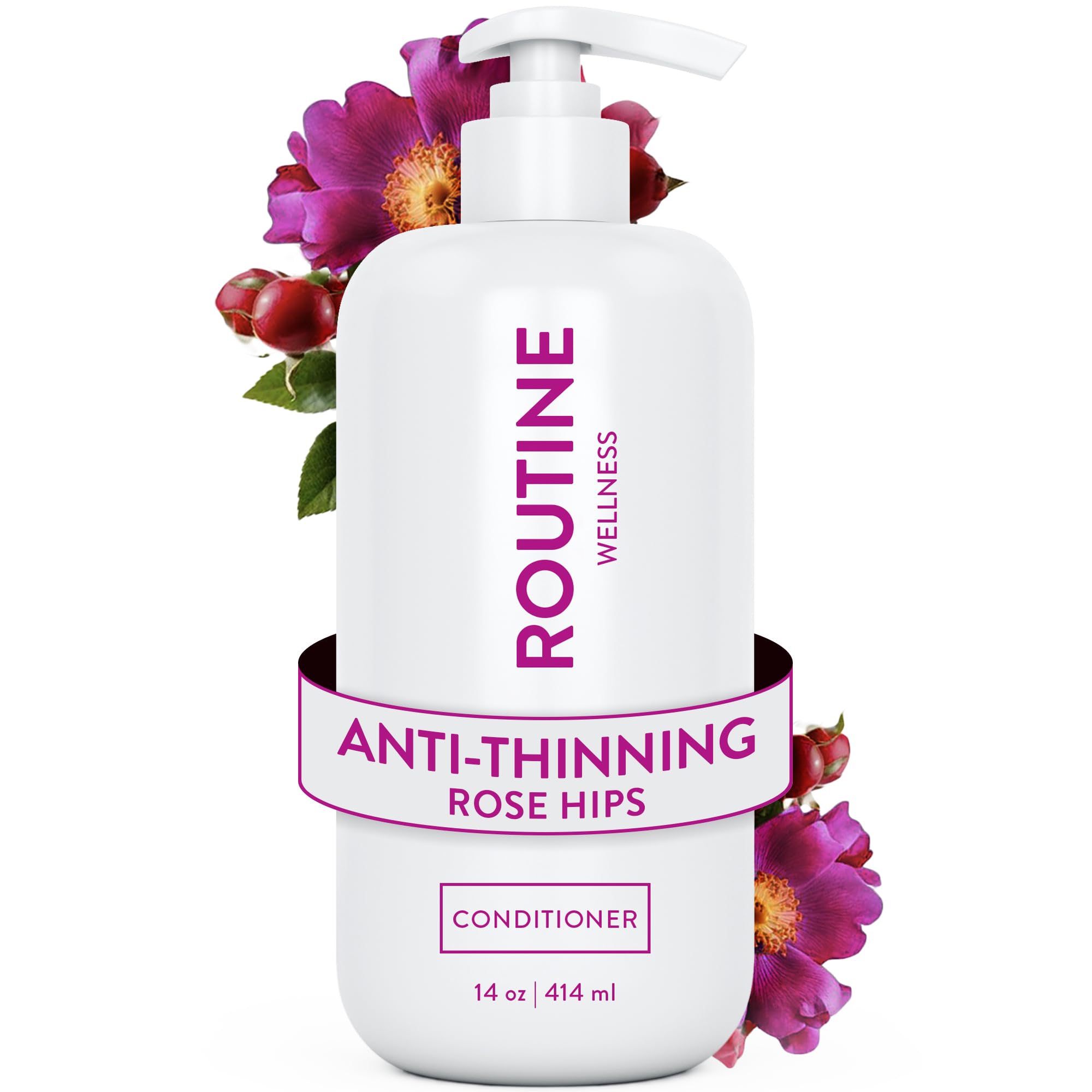 Routine WellnessAnti-Thinning Deep Conditioner for Thinning Hair - DHT Blocker for Hair Loss in Men & Women - Promotes Healthy Hair - Rose Hips 14oz