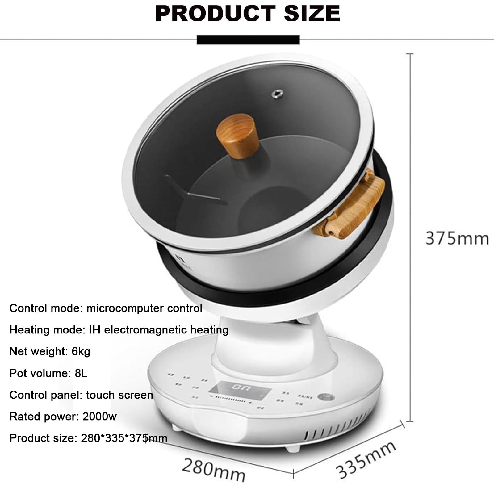 Sistem de Cocción 3D Avanzado - Olla Programable con Tecnología de Rotación Perfecta, Materiales Antiadherentes Certificados