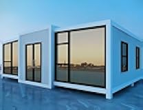 Portable Prefabricated Tiny Home 20/30/40FT Expandable House with 2 Bedrooms, 1 Bathroom, Kitchen, Suitable for Hotel, Office, Villa