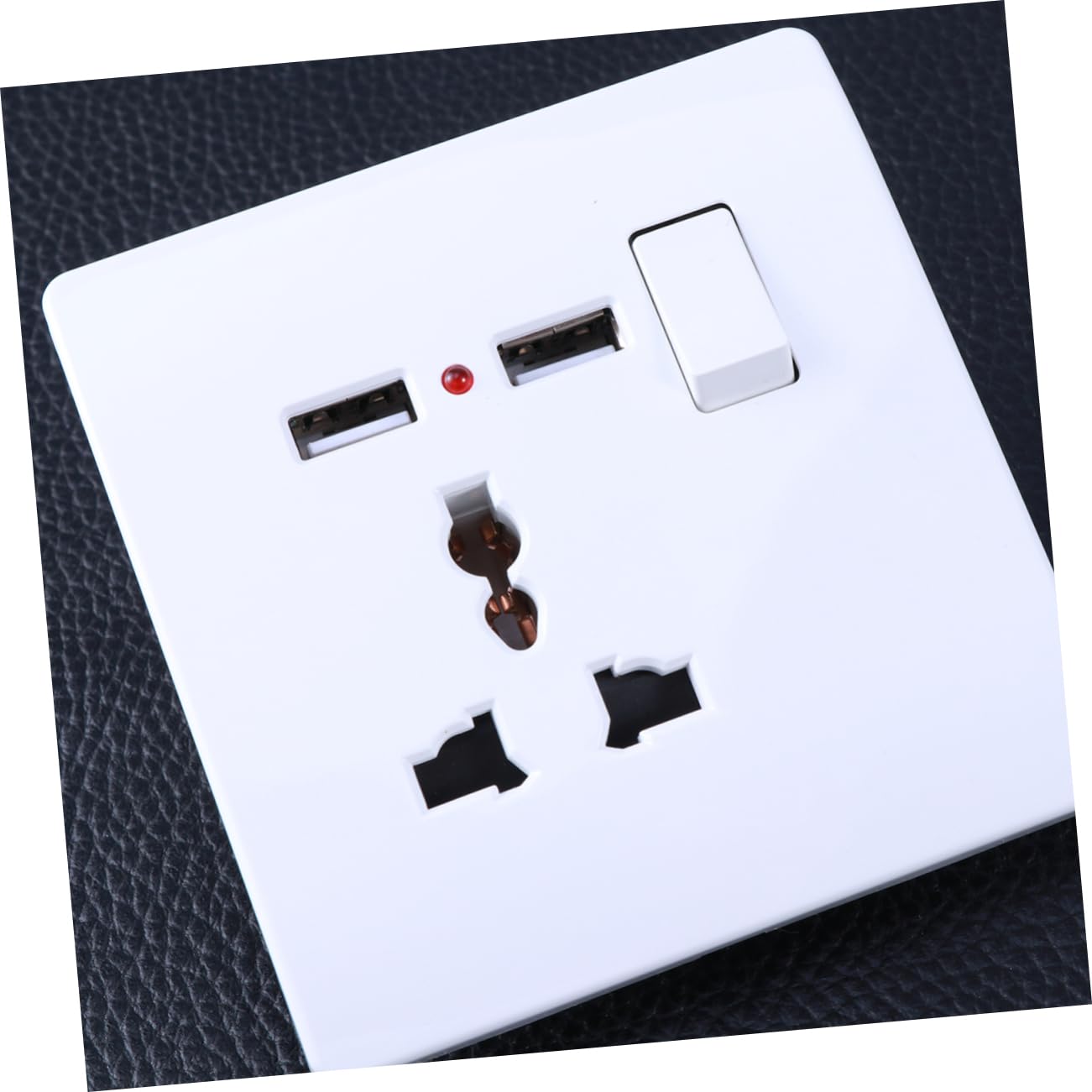 Hemobllo Chargeur 3 Pièces U : Prise Murale Universelle 2 a Double Usb 110 V 3 Broches pour Voyage
